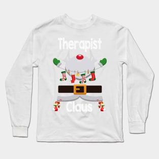 Therapist Claus Santa Christmas Costume Pajama Long Sleeve T-Shirt